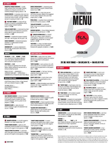 ra sushi nyc|ra sushi restaurant menu.